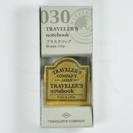 Traveler's Notebook Brass Clip [43089-006] - TRC Logo