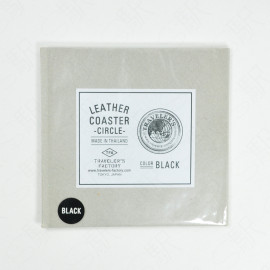 Traveler's Factory Leather Coaster Circle [07100-565] - Black