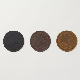 Traveler's Factory Leather Coaster Circle [07100-566] - Brown