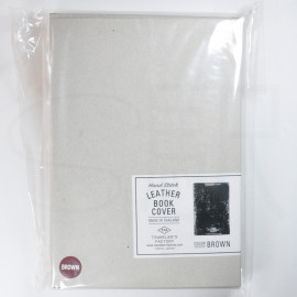 Traveler's Factory Leather Book Cover - Brown