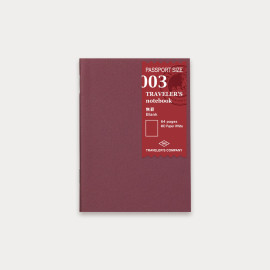 Traveler's Notebook Passport Size Refill 003 [14370-006] - Blank *