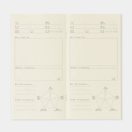 Traveler's Notebook Refill X Mizushima 2025 [07101-183] - Adult Book Review Diary