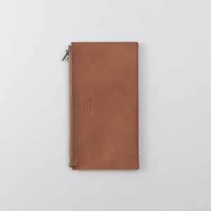 Traveler's Notebook Leather Zipper Case Regular Size [07100-626] - Brown