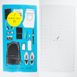 Waki Stationery Original Pencil Board for Traveler's Notebook Regular Size - Diary Mat Turquoise 