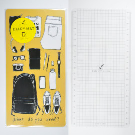 Waki Stationery Original Pencil Board for Traveler's Notebook Regular Size - Diary Mat Yellow