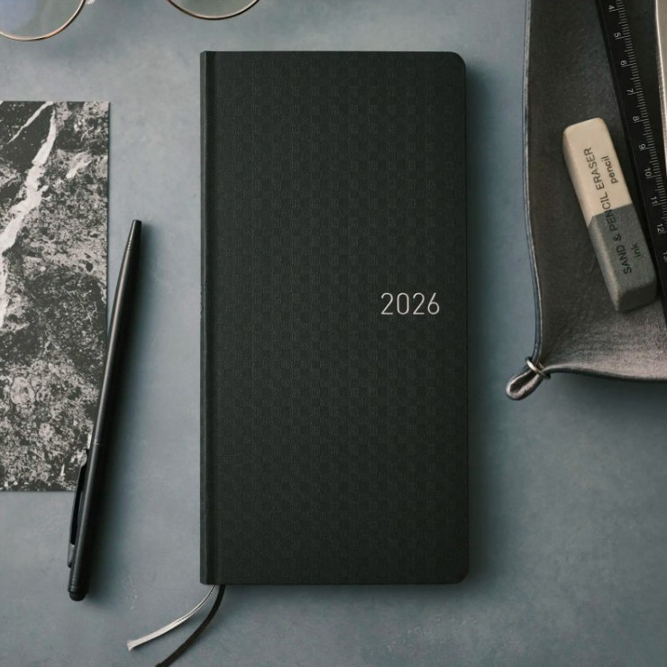 Hobonichi Weeks Book (English) JANUARY 2026 - Paper Series: Black Gingham Hobonichi Weeks Book (English) JANUARY 2026 - Paper Series: Black Gingham