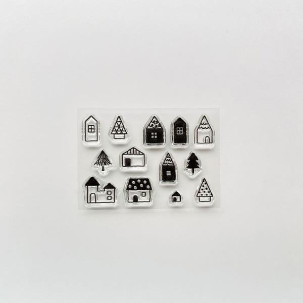 Mizushima JIZAI Clear Stamp Pocket [STJ-P-IE01] Houses 01