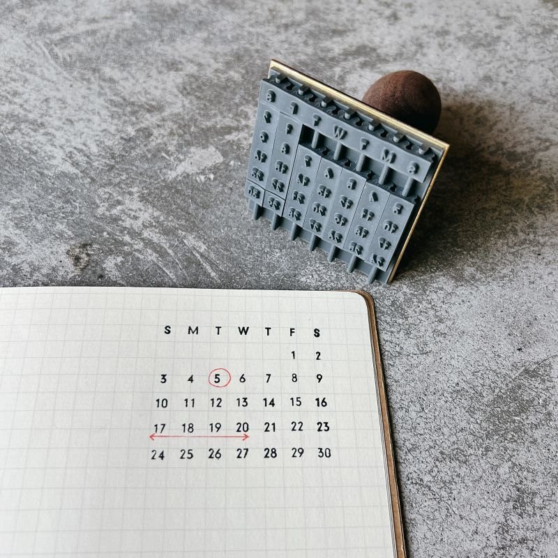 Mizushima Perpetual Calendar Stamp